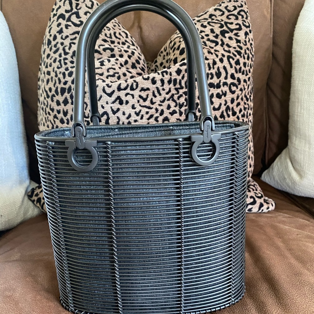 Salvatore Ferragamo Rare Metal Cage Bag Tote